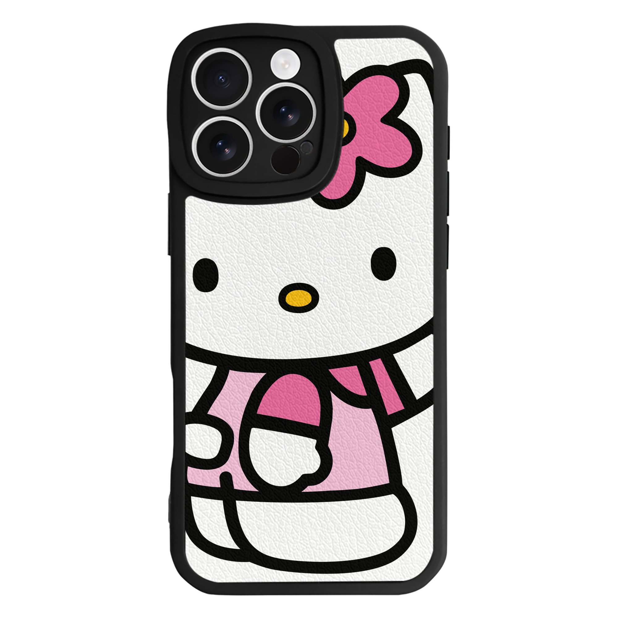 （画像用） Hello Kitty ハローキティ 【iPhone 16シリーズ対応】シリコンスマホケース（レザー調） 材質：シリコン